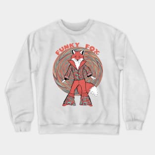 Cool disco dancer funky fox Crewneck Sweatshirt